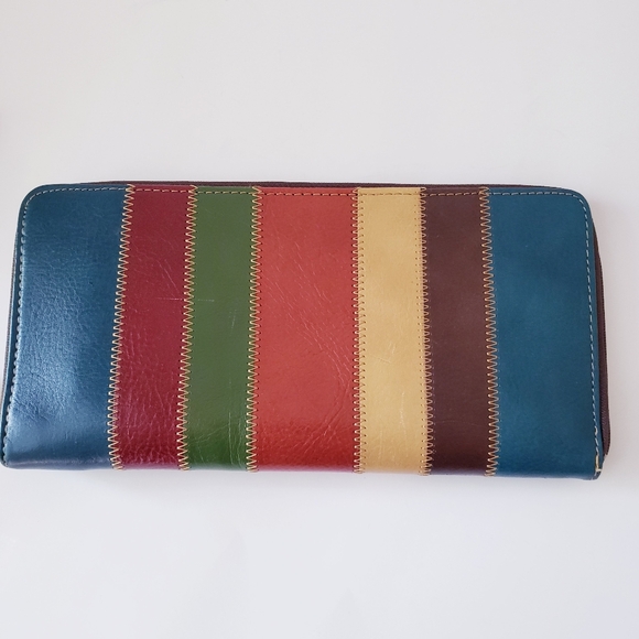 Vintage Fossil Large Leather Travel Wallet - Picture 2 of 16